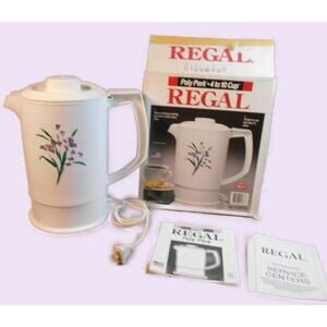 Regal Poly Perk Electric Coffee Maker 4-10 Cups K7500FW Works Vintage